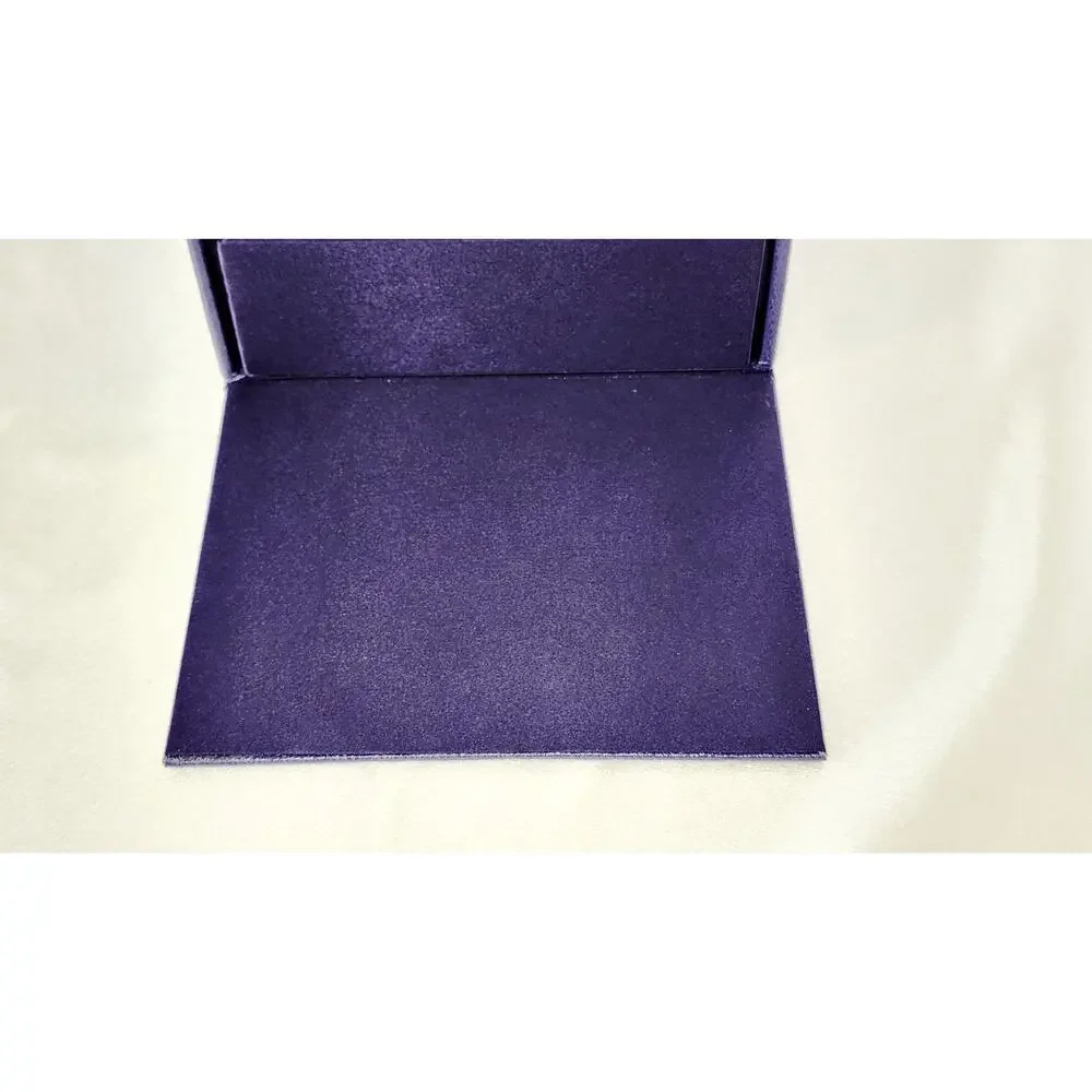 Boucheron France 3 Tier Faux Snakeskin Purple Jewelry Box 2 Drawers Luxury